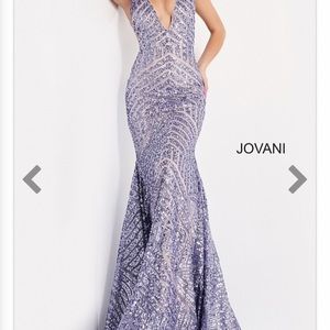 Purple Sequin Prom Dress